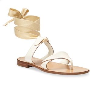 Sarah Flint Grear Sandal in White Vachetta size 39. Almost brand new.